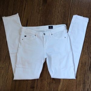 AG The Legging Super Skinny White Jeans